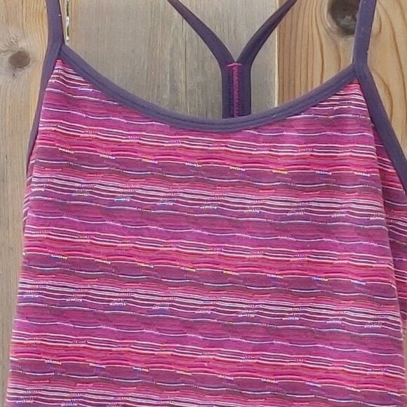Lululemon Power Y Tank Luon Women's Size 6 Space Dye Twist Regal Plum Alarming/ - Picture 5 of 6